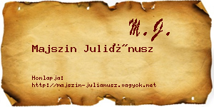 Majszin Juliánusz névjegykártya